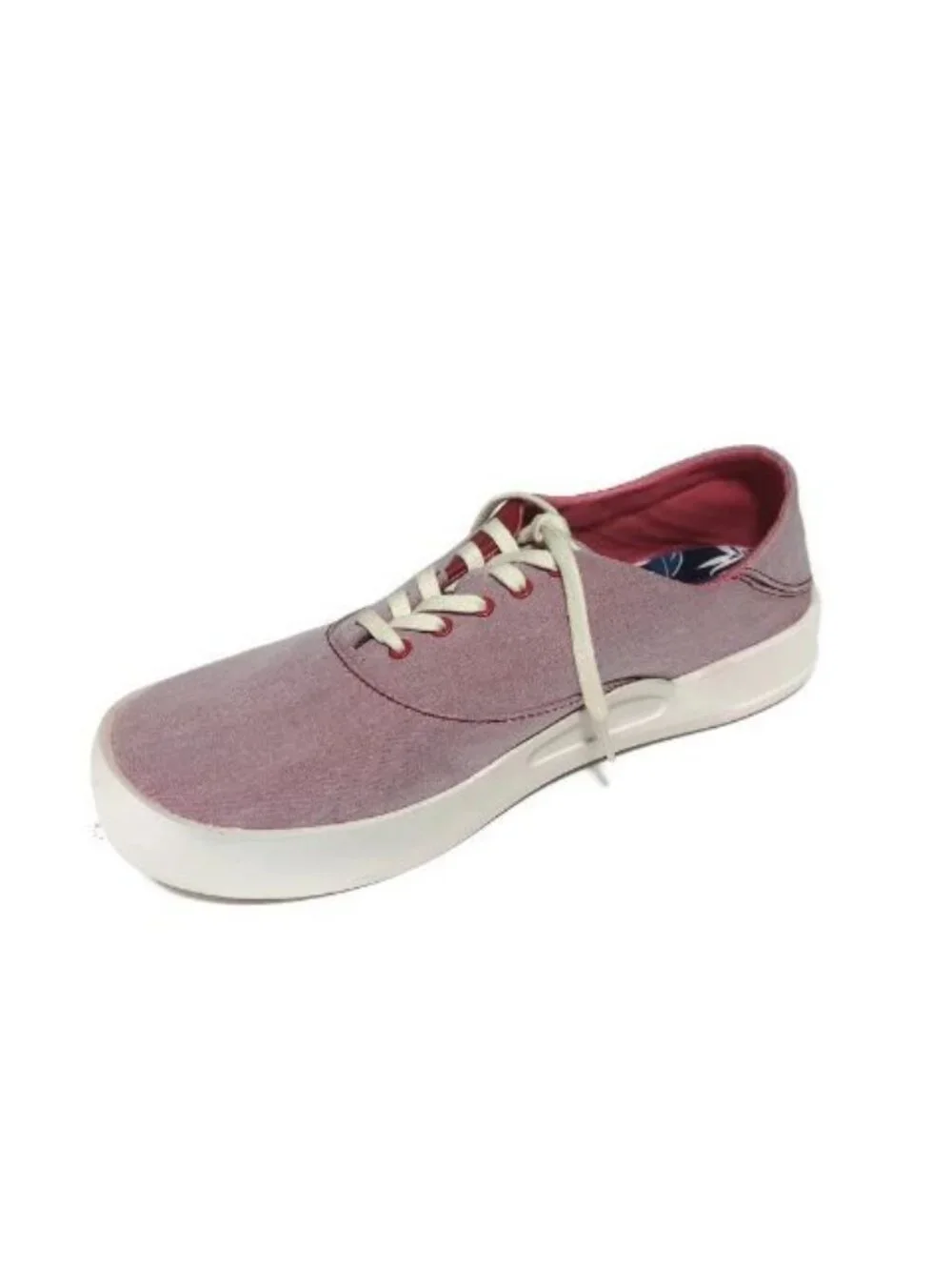 Olukai Tradewind Mens 8.5 Canvas Lace Up Boat Beach Sneakers Drop-In Heel Lava